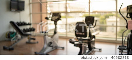 Blurred of fitness gym background for banner  40682818