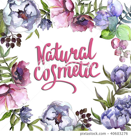 Bouquet wildflowers frame in a watercolor style. - Stock Illustration ...