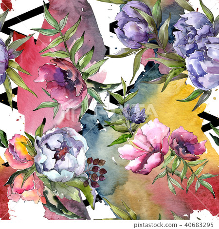 Bouquet wildflowers pattern in a watercolor style. Bouquet wildflowers pattern in a watercolor style. 40683295