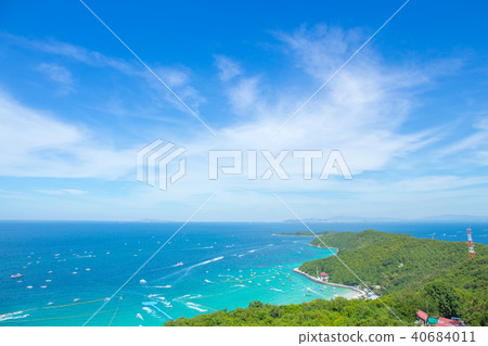 High angle view,Beautiful views of Koh Lan, High angle view,Beautiful views of Koh Lan, 40684011