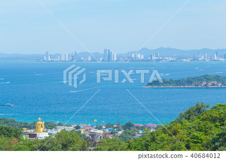 High angle view,Beautiful views of Koh Lan, High angle view,Beautiful views of Koh Lan, 40684012