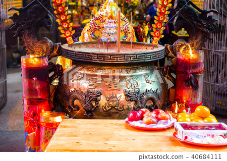 台灣廟宇，香爐，宗教,台湾寺院、香炉、宗教、Taiwan Temple, religion, 40684111