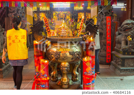 台灣廟宇，香爐，宗教,台湾寺院、香炉、宗教、Taiwan Temple, religion, 40684116