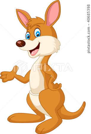 Cartoon kangaroo presenting Cartoon kangaroo presenting 40685398
