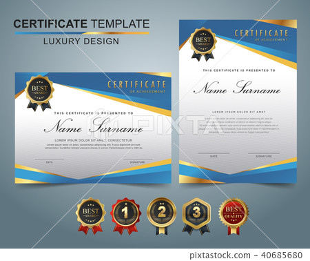 Certificate template luxury and modern pattern. Certificate template luxury and modern pattern. 40685680