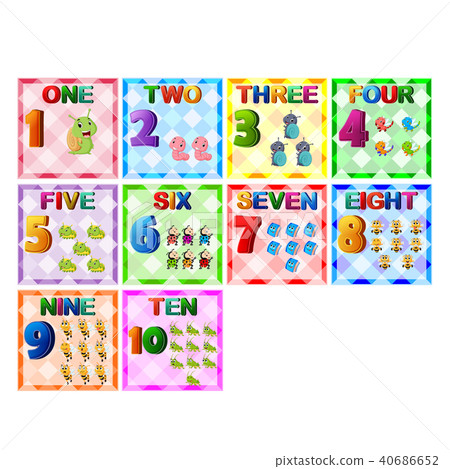 Flashcard number one to ten 40686652