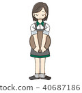 Cafe female clerk 40687186