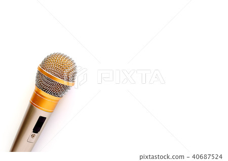 Microphone on white background 40687524