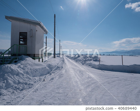 Winter Shirakaba Station (Flower Nagai Line) Winter Shirakaba Station (Flower Nagai Line) 40689440