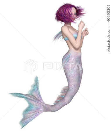 Pretty Pink and Blue Mermaid Pretty Pink and Blue Mermaid 40690305