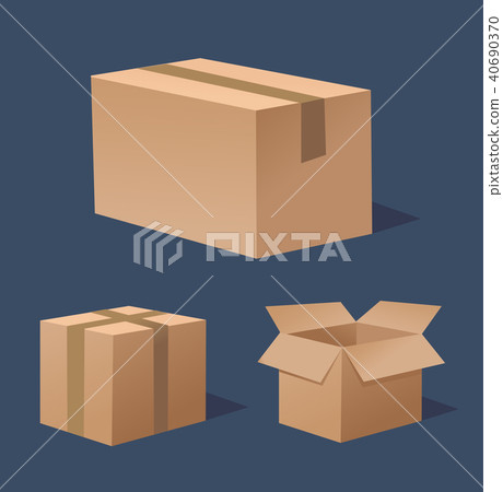 Collection recycle brown box packaging Collection recycle brown box packaging 40690370