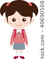 Person Family (Girl, Elementary School) Uniform 40690508