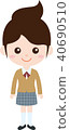 People Family (Girl, Junior High School) Uniform 40690510