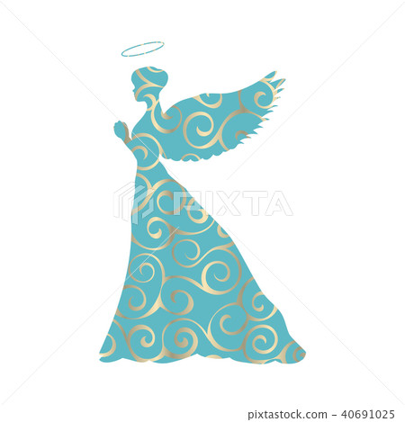 Angel silhouette christmas religious christian 40691025