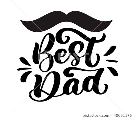 Isolated Happy Fathers Day Quotes On The White Stock Illustration