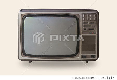 Retro television on pastel color background Retro television on pastel color background 40691417