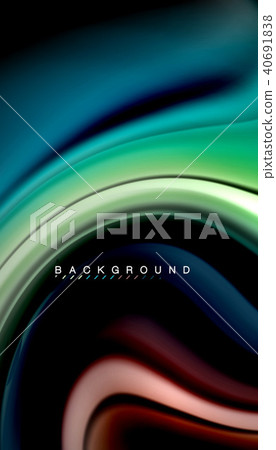 Abstract wave lines fluid rainbow style color stripes on black background Abstract wave lines fluid rainbow style color stripes on black background 40691838