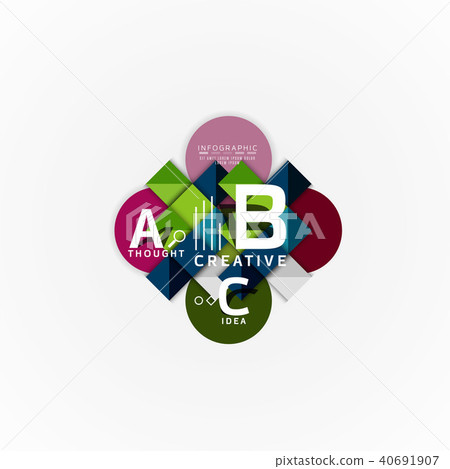 Abstract geometric option infographic banners, a b c steps process Abstract geometric option infographic banners, a b c steps process 40691907