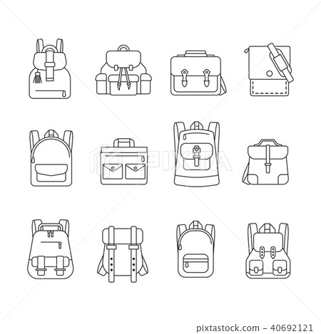School bag,Backpack icon set,bag symbol School bag,Backpack icon set,bag symbol 40692121