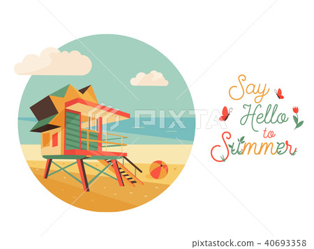 Say Hello to Summer poster, banner Say Hello to Summer poster, banner 40693358