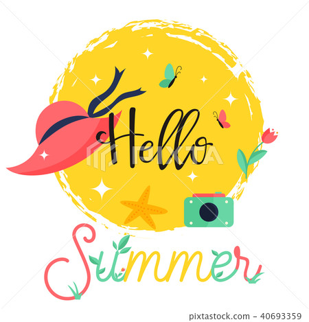 Hello Summer bright poster, banner Hello Summer bright poster, banner 40693359