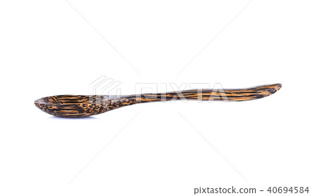 wood spoon on white background wood spoon on white background 40694584