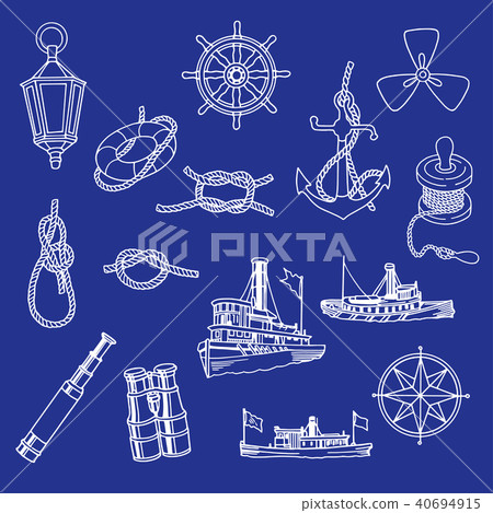 Illustration of a working ship, 40694915