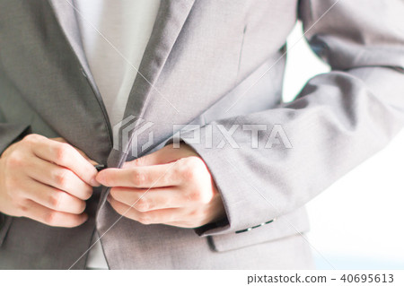 Businessman in casual suit on white background. Businessman in casual suit on white background. 40695613