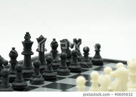 chessboard with a chess piece on the back  40695632
