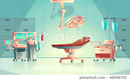 Vector medical surgery concept, cartoon hospital equipment 40696785