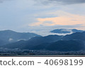 黃昏，山脈，雲彩 40698199