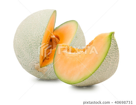 Orange cantaloupe melon isolated Orange cantaloupe melon isolated 40698731