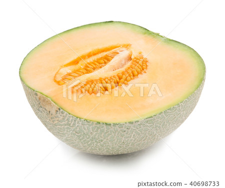 Orange cantaloupe melon isolated Orange cantaloupe melon isolated 40698733