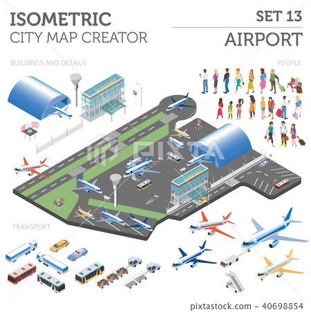 3d isometric airport and city map constructor 3d isometric airport and city map constructor 40698854