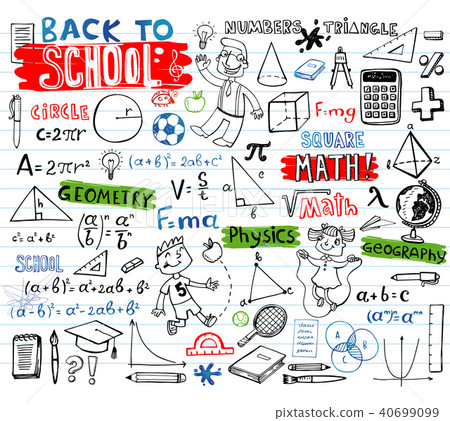 School doodles, vector set School doodles, vector set 40699099