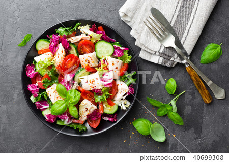 Salad with chicken meat Salad with chicken meat 40699308