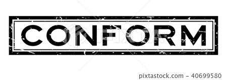 Grunge black conform rubber seal stamp 40699580