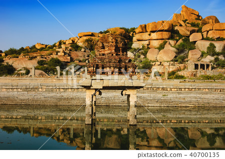 Pushkarani is a sacred lake in Hampi, India 40700135