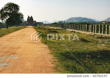 Market complex of Vitthala temple in Hampi, India 40700147