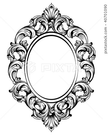 Baroque frame decor. Detailed rich ornament Baroque frame decor. Detailed rich ornament 40701090