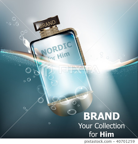 Vector realistic perfume bottle mock up 40701259