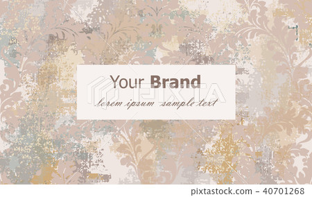 Luxury card with classic ornament Vector. Baroque Luxury card with classic ornament Vector. Baroque 40701268