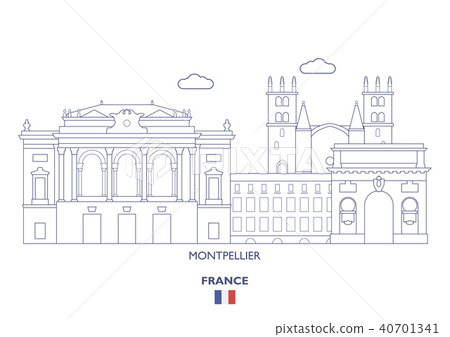 Montpellier City Skyline, France 40701341