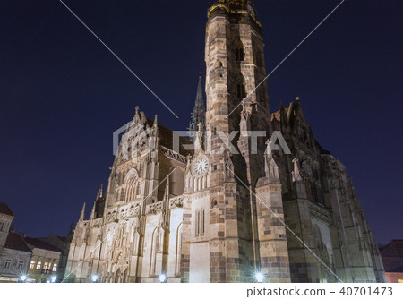Night Cathedral of St. Elizabeth in Kosice. 40701473