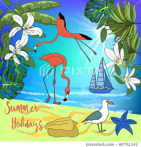 Summer holidays tropical vector design for banner  40702141