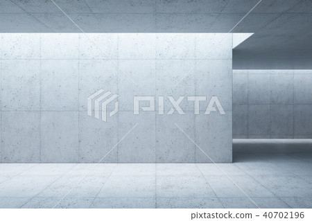 blank concrete space interior, 3d rendering 40702196