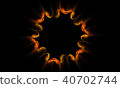 abstract fractal in the form of a fire flower 40702744