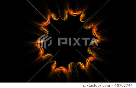 abstract fractal in the form of a fire flower 40702744