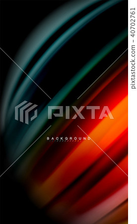 Abstract wave lines fluid rainbow style color stripes on black background Abstract wave lines fluid rainbow style color stripes on black background 40702761