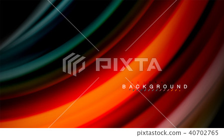 Abstract wave lines fluid rainbow style color stripes on black background Abstract wave lines fluid rainbow style color stripes on black background 40702765